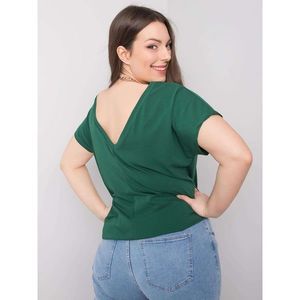 Dark green plus size cotton t-shirt vyobraziť
