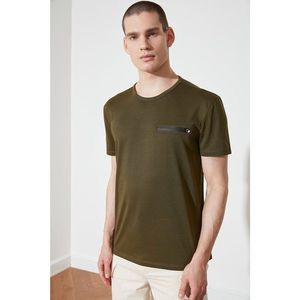 Trendyol Khaki Men's Regular T-Shirt vyobraziť