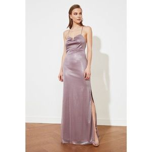 Trendyol Lilac Luminous Neck Detailed Evening Dress & Graduation Gown vyobraziť