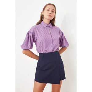 Trendyol Lilac Balloon Sleeve Shirt vyobraziť