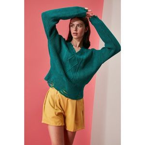Trendyol Oil Knitting Detailed Knitwear Sweater vyobraziť