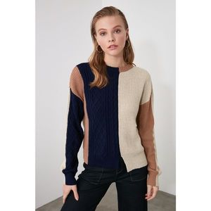 Trendyol Navy Knit Wearer Sweater vyobraziť