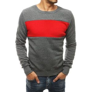 Men's dark gray sweatshirt without hood BX4591 vyobraziť