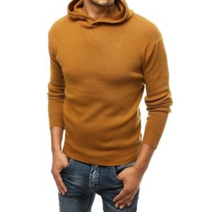 Men's camel hooded sweater WX1467 vyobraziť