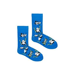 Kabak Unisex's Socks Patterned Panda Blue vyobraziť