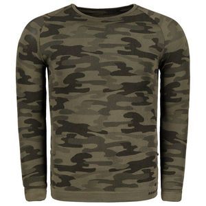 Sesto Senso Man Camouflage Long Sleeve Functional Shirt Khaki vyobraziť