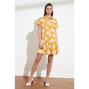 Trendyol Mustard Shirt Dress vyobraziť