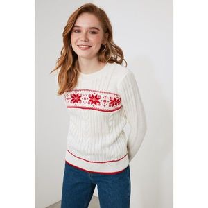 Trendyol Ekru Jacru Knitwear Sweater vyobraziť