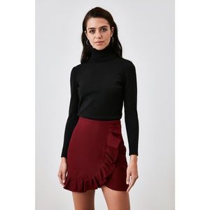 Trendyol Burgundy Asymmetric Skirt vyobraziť
