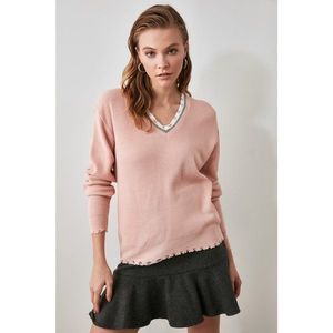 Trendyol Powder V Collar Knitwear Sweater vyobraziť