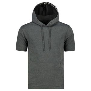 Trendyol Anthracite Men's Regular Fit Hooded Short Sleeve Sweatshirt vyobraziť