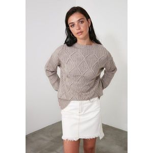 Trendyol Mink Knitting Detailed Knitwear Sweater vyobraziť