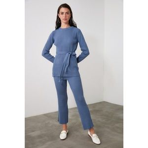 Trendyol Blue Fastening Detailed Sweater Trouser Knitwear Bottom-Top Suit vyobraziť