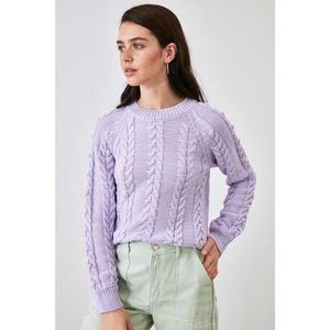 Trendyol Lila Knitting Detailed Knitwear Sweater vyobraziť
