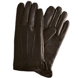 Semiline Man's Men Leather Antibacterial Gloves P8216-1 vyobraziť