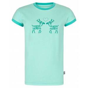 Girl's cotton t-shirt Avio-jg turquoise - Kilpi vyobraziť