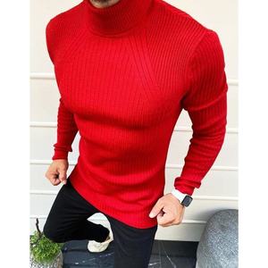 Red men's turtleneck sweater WX1619 vyobraziť