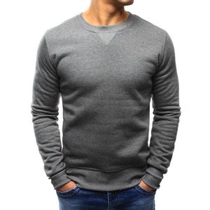 Men's sweatshirt without hood anthracite BX4823 vyobraziť