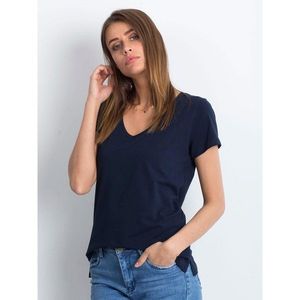 Navy V-neck T-shirt vyobraziť