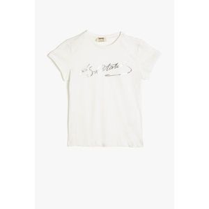 Koton Ecru Girl T-Shirt vyobraziť