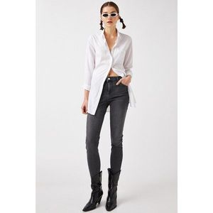 Koton Women's Gray Cotton High Waist Kate- Slim Fit Skinny Leg Jeans 1yak47099md vyobraziť