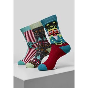 Urban Classics Christmas Nutcracker Socks 3-Pack multicolor - 39–42 vyobraziť