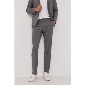 Nohavice Tommy Hilfiger Tailored pánske, šedá farba, priliehavé vyobraziť
