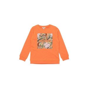 Detská mikina Kenzo Kids oranžová farba, s potlačou vyobraziť