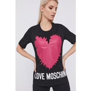 Tričko Love Moschino dámske, čierna farba vyobraziť