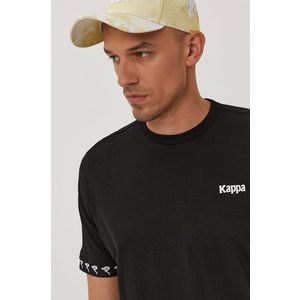 Tričko Kappa pánske, čierna farba, s potlačou vyobraziť