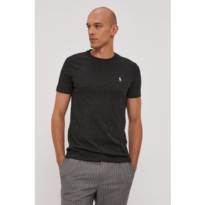 Tričko Polo Ralph Lauren pánske, čierna farba, jednofarebné vyobraziť