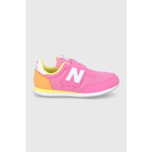 Detské topánky New Balance ružová farba vyobraziť