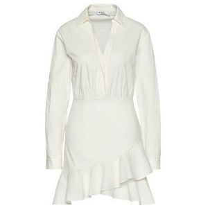 NA-KD Košeľové šaty Flounce 1018-006854-0001-581 Biela Regular Fit vyobraziť
