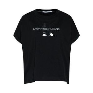 Calvin Klein Jeans Tričko J20J216347 Čierna Relaxed Fit vyobraziť