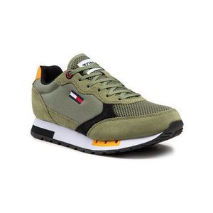 Tommy Jeans Sneakersy Retro Runner Mix EM0EM00699 Zelená vyobraziť