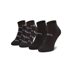 Emporio Armani Súprava 2 párov členkových pánskych ponožiek 302228 1P284 00020 r.OS Čierna vyobraziť
