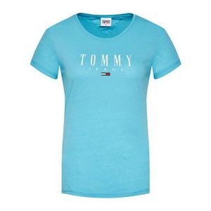 Tommy Jeans Tričko Tjw Essential Logo DW0DW09926 Modrá Slim Fit vyobraziť
