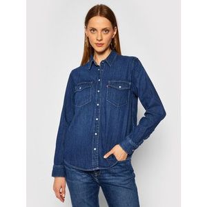 Levi's® džínsová košeľa Essential Western 16786-0007 Tmavomodrá Regular Fit vyobraziť
