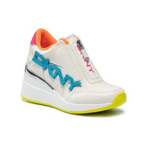 DKNY Sneakersy Parlan Zip Up Wedge Sneaker K1134014 Biela vyobraziť