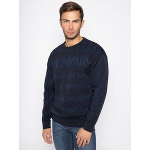 Emporio Armani Sveter 3H1MY7 1MMTZ F900 Tmavomodrá Regular Fit vyobraziť