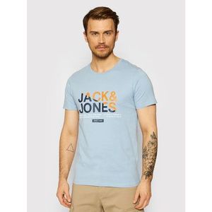 Jack&Jones Tričko Slices 12188068 Modrá Slim Fit vyobraziť