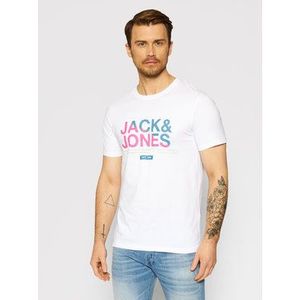 Jack&Jones Tričko Slices 12188068 Biela Slim Fit vyobraziť