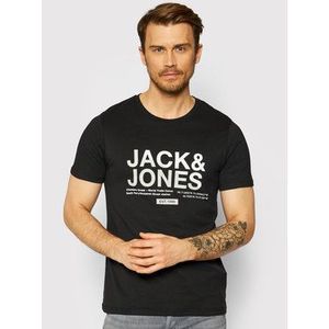 Jack&Jones Tričko Slices 12188068 Čierna Slim Fit vyobraziť