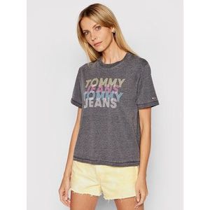 Tommy Jeans Tričko Multi DW0DW10205 Sivá Relaxed Fit vyobraziť