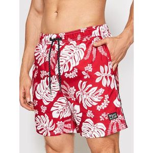Superdry Plavecké šortky Campus Hawaiian M3010120A Červená Regular Fit vyobraziť