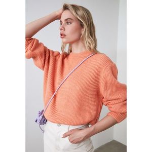 Trendyol Salmon Bike Collar Knitwear Sweater vyobraziť