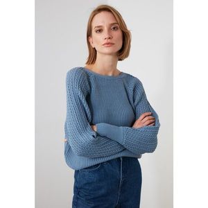 Trendyol Blue Arm Detailed Sweater vyobraziť