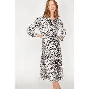 Koton Women's Coffee Leopard Print Dress 9YA88325PW vyobraziť