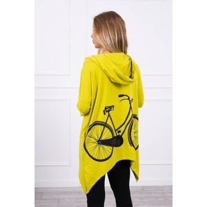 Sweatshirt with a bicycle print kiwi vyobraziť
