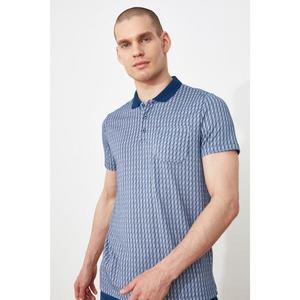 Trendyol Indigo Men's Slim Fit Short Sleeve Polo Neck T-shirt vyobraziť